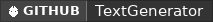 GitHub data badge for TextGenerator
