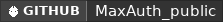 GitHub data badge for MaxAuth