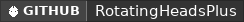 GitHub data badge for RotatingHeads Plus