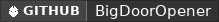 GitHub data badge for Big Doors Opener