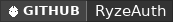 GitHub data badge for RyzeAuth