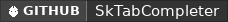 GitHub data badge for SkTabCompleter