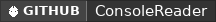 GitHub data badge for ConsoleReader