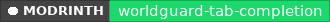 Modrinth data badge for WorldGuard Tab Completion