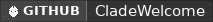 GitHub data badge for CladeWelcome