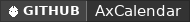 GitHub data badge for AxCalendar | Customizable Advent Calendar