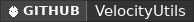 GitHub data badge for VelocityUtils