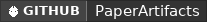 GitHub data badge for PaperArtifacts