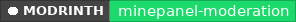 Modrinth data badge for Minepanel - Server Analytics