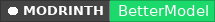 Modrinth data badge for BetterModel | Modern BlockBench model engine | Folia supported