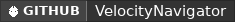GitHub data badge for VelocityNavigator