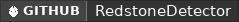 GitHub data badge for RedstoneDetector