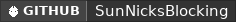 GitHub data badge for SunNicksBlocking