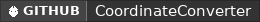 GitHub data badge for CoordinateConverter