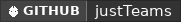 GitHub data badge for justTeams