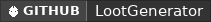 GitHub data badge for LootGenerator