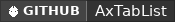 GitHub data badge for AxTabList